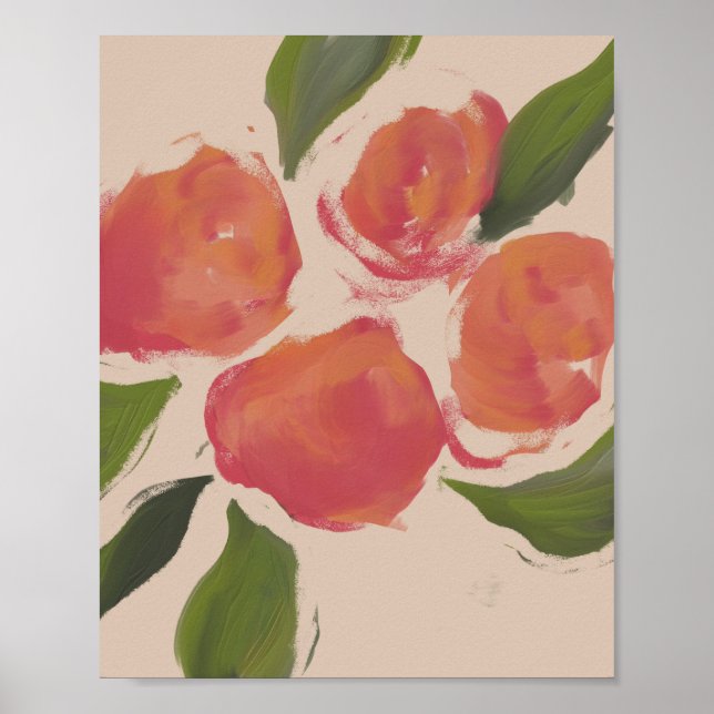 Poster Pêssegos Em Beige (Frente)