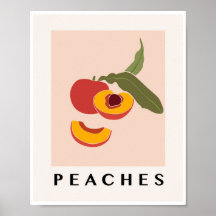 Pêssegos Minimalistas Arte de Cozinha Fruta Pêsseg