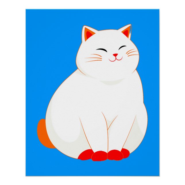 Pôster Pêssegos, o Gato Sorridente (Frente)