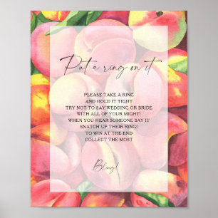 Poster Pêssegos - primavera colocou um anel no jogo