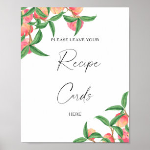 Poster Pêssegos - Seu cartão de receita aqui
