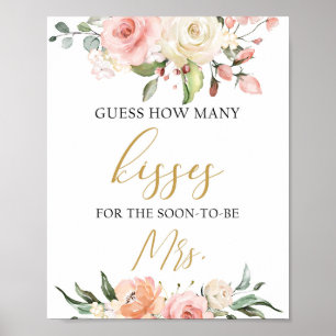 Poster Pessegueiro rosa penteado floral quantos beijos as