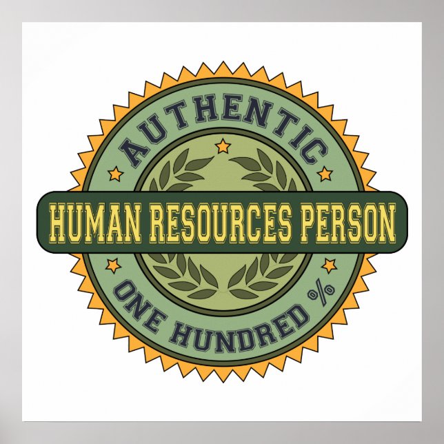 Poster Pessoa Autêntica de Recursos Humanos (Frente)