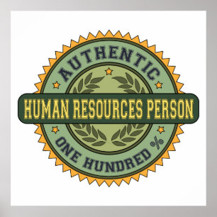 Poster Pessoa autêntica dos recursos humanos
