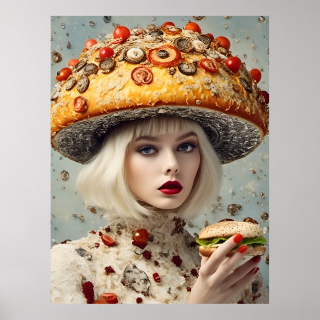 Poster Pessoa Comida engraçada (Frente)