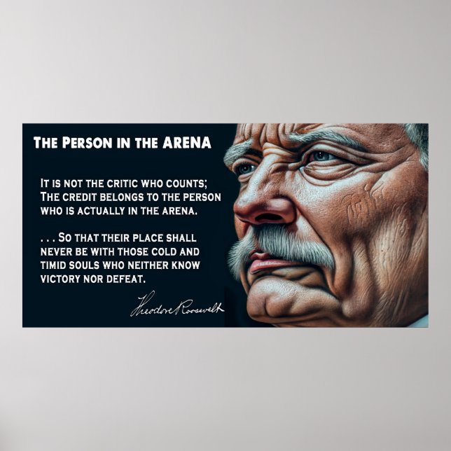 Poster Pessoa de Roosevelt, ursinho, no discurso ARENA de (Frente)