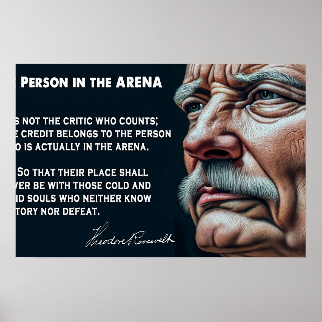 Poster Pessoa de Roosevelt, ursinho, no discurso ARENA de (Frente)