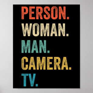 Poster Pessoa Mulher Homem Câmera Tv Teste Cognitivo Trum