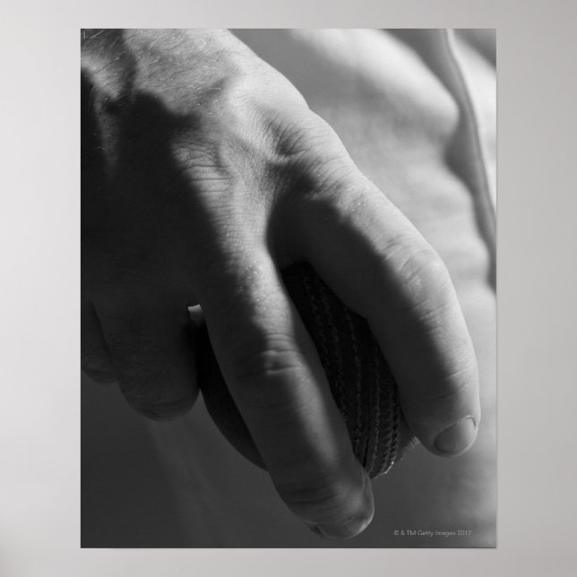 Poster Pessoa segurando beisebol (Frente)