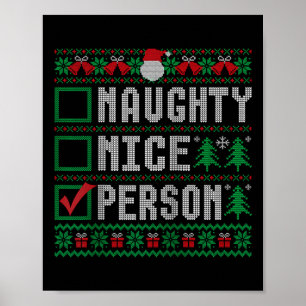 Poster Pessoa Sobrenome da Família Natal Travesso Bom Pes