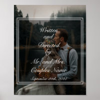 Poster pessoal personalizado de casais de casament