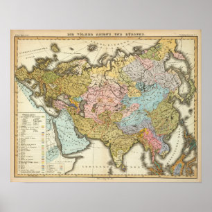 Pôster Pessoas da Ásia e da Europa