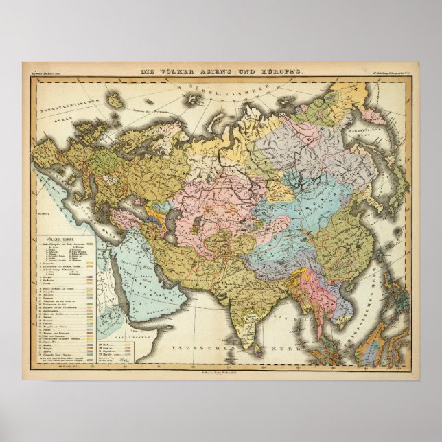 Pôster Pessoas da Ásia e da Europa (Frente)