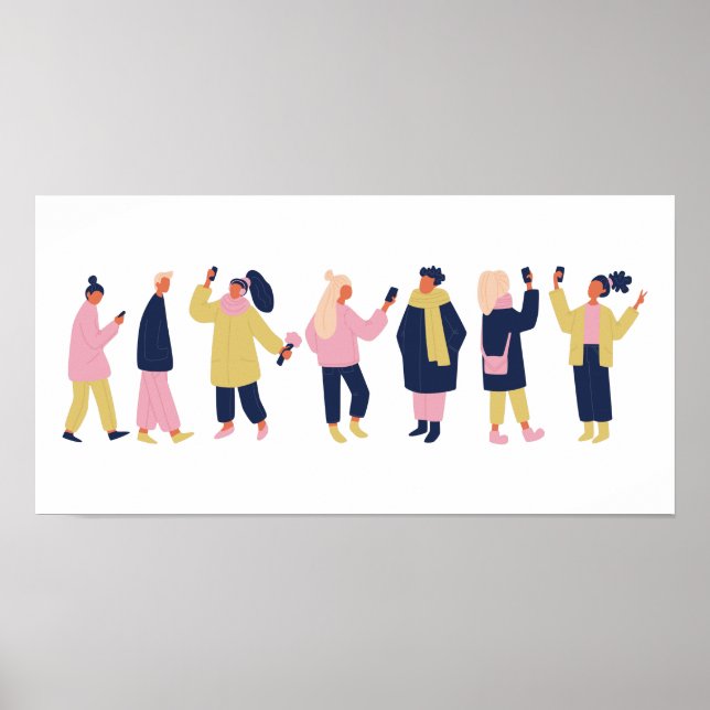 Poster Pessoas de Mídia Social (Frente)