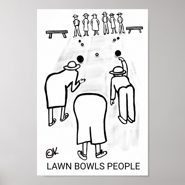 Poster Pessoas do Lawn Bowls (Frente)