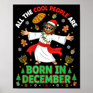 Poster Pessoas Legais de Natal Nasceram Em Dezembro Jesus