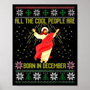 Poster Pessoas Legais Nascem Em Dezembro Natal Cristão