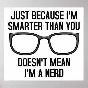 Pôster Pessoas Mais Inteligentes Não São Nerds Cartaz Div