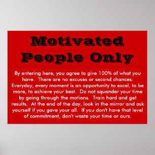 Poster Pessoas motivado somente