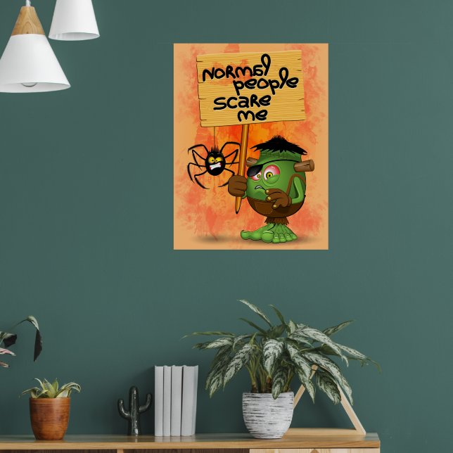 Poster 'Pessoas normais me assustam' Humorista Frankenste (Sala de Estar 1)