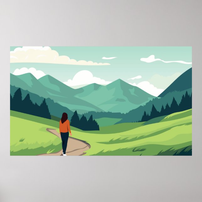 Poster Pessoas que gozam de paisagem (Frente)