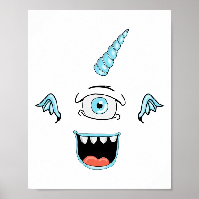 Poster Pessoas Roxas Comem Costume de Halloween Monstro (Frente)