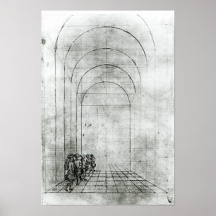 Pôster Pessoas sob um arco