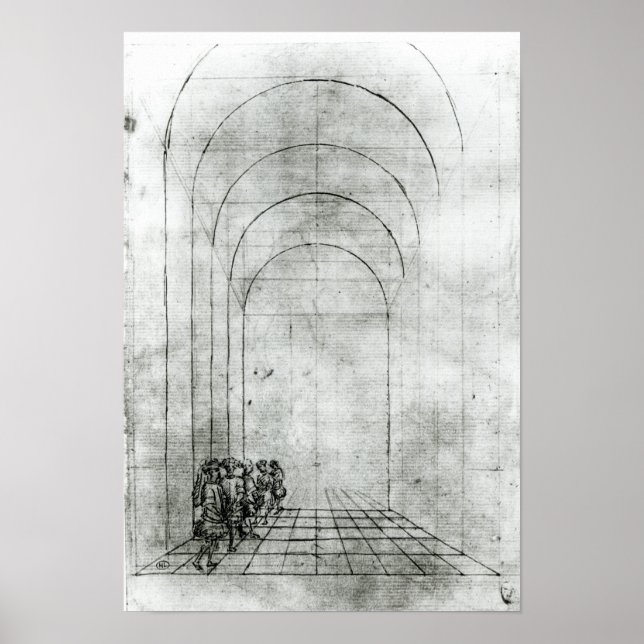 Pôster Pessoas sob um arco (Frente)
