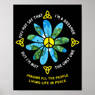 Poster Pessoas Vivendo a Vida em Paz Vintage 80s Hipe Hom