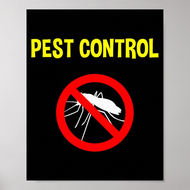 Poster Pest Control Funny Halloween Costume Exterminator  (Frente)