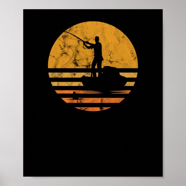 Poster Pesticista de pesca com mosca-da-safra (Frente)