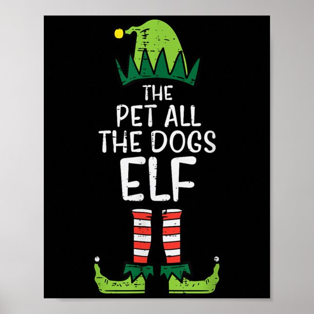 Poster Pet All The Dogs Elf Xmas Christmas For Family  (Frente)