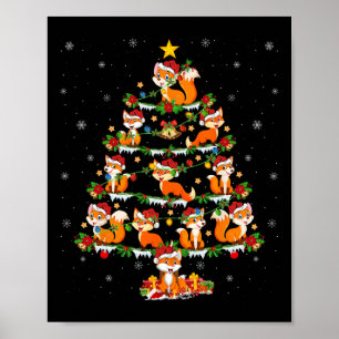 Poster Pet Animal Xmas Lights Papais noeis Da Árvore De N