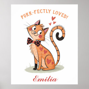 Poster Pet Cat Playky - Gatinho De Bolinho De Doodle Boni