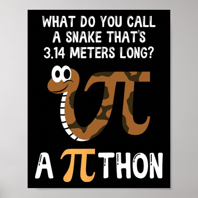 Poster Pet Cobra Math Pi Day Python (Frente)