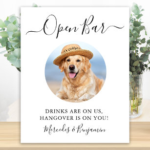 Poster Pet Dog Wedding Open Bar Bebe Fotografias Personal