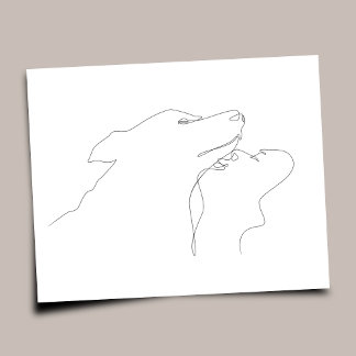 Poster Pet Lover | Arte de uma linha |