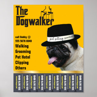 Poster Pet Sentado 🐾 Cachorro Dogdad Walker Confiante