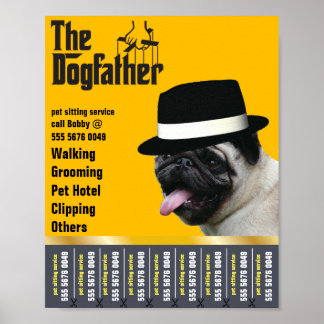 Poster Pet Sentado 🐾 Cachorro Dogdad Walker Confiante