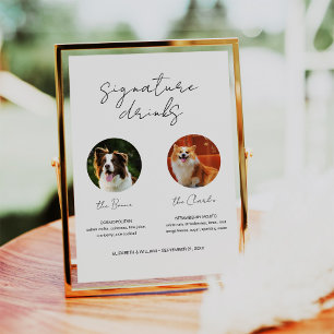 Poster Pet Signature Bebe coquetel Bar de Cachorro com 2