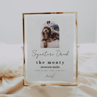 Poster Pet Signature Beber com Foto