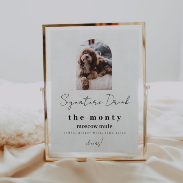 Poster Pet Signature Beber com Foto (Criador carregado)