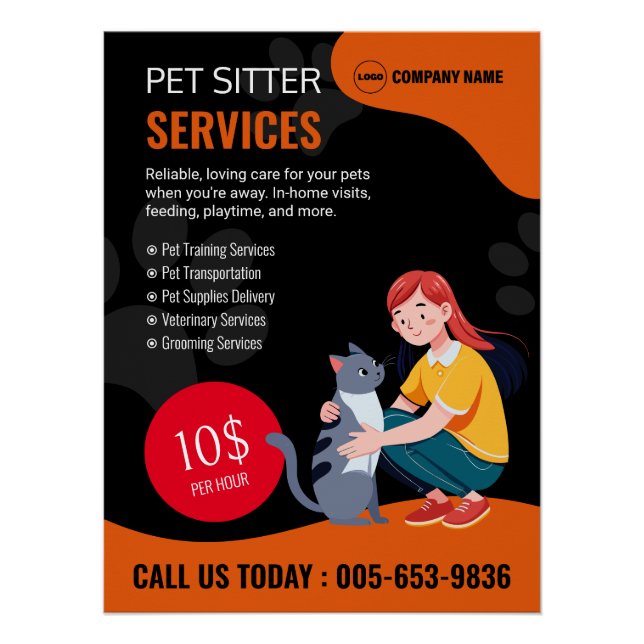 Pôster Pet Sitter Glossy Poster (Frente)