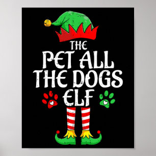 Poster Pet Todos Os Cães Elf Xmas Correspondendo À Famíli