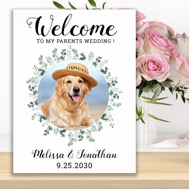 Poster Pet Wedding Welcome Personalised Dog Photo (Criador carregado)