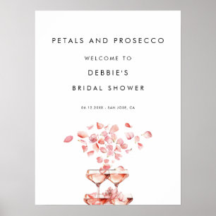 Poster Petais e Chá de panela Prosecco bem-vindo