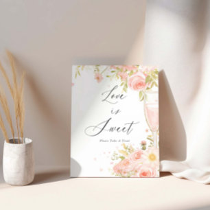 Poster Petais E Chá de panela Prosecco O Amor É Doce