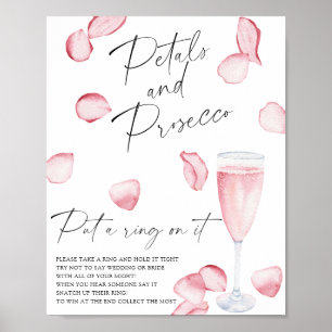 Poster Pétalas e Prosecco - coloque um anel nisso jogo