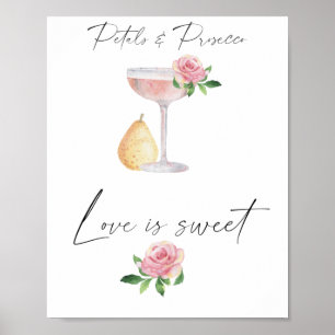 Poster Pétalas e Prosecco - o amor é doce, dê uma olhada