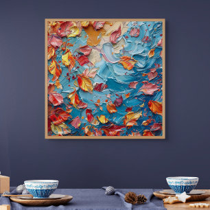 Poster Pétalas em Movimento – Florais Abstratos Expressiv